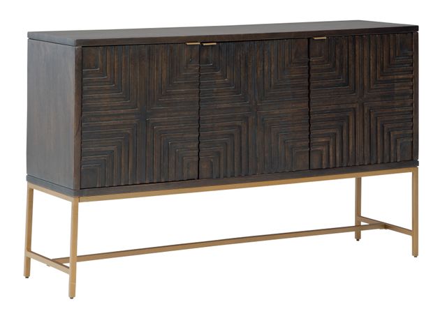 Signature Design by Ashley® Elinmore Brown/Gold Finish Accent Cabinet 1