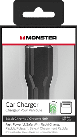 Monster® iCarCharger Max 1-Black/Chrome 1