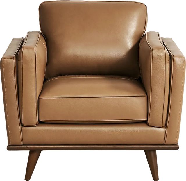 Cassina Court Caramel Leather Chair-1