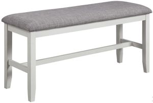Crown Mark Buford Chalk/Grey Counter Height Dining Bench