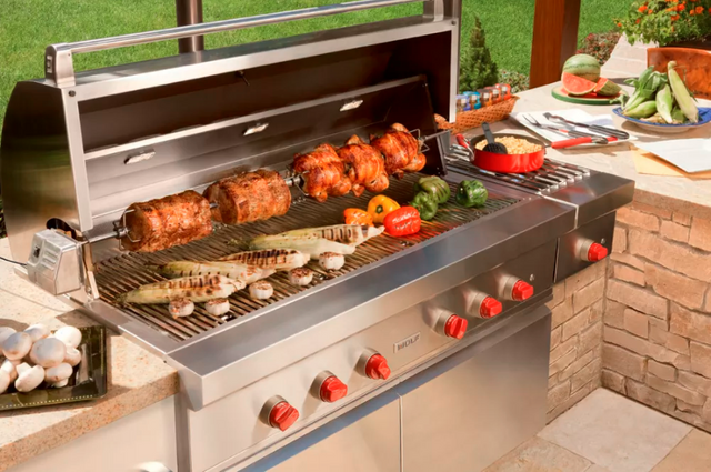 Wolf® 54" Stainless Steel Built In Gas Grill-1