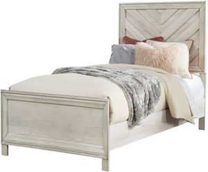 Samuel Lawrence Furniture Riverwood Whitewash Twin Youth Bed with Trundle