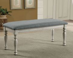 Furniture of America® Siobhan II Antique White/Gray Dining Bench