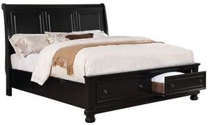 Furniture of America® Castor Black Queen Storage Bed