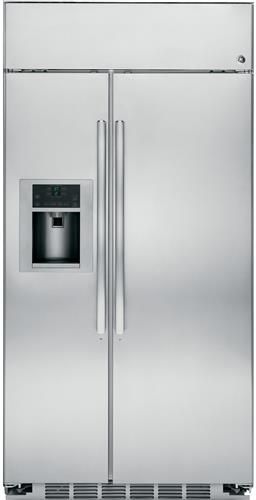 GE Profile™ 29.6 Cu. Ft. Built In Side-by-Side Refrigerator-Stainless Steel