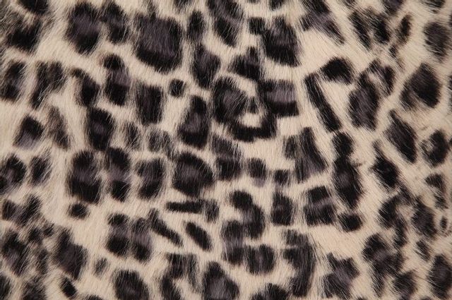 Moe's Home Collections Spotted Goat Blue Leopard Fur Pillow 2