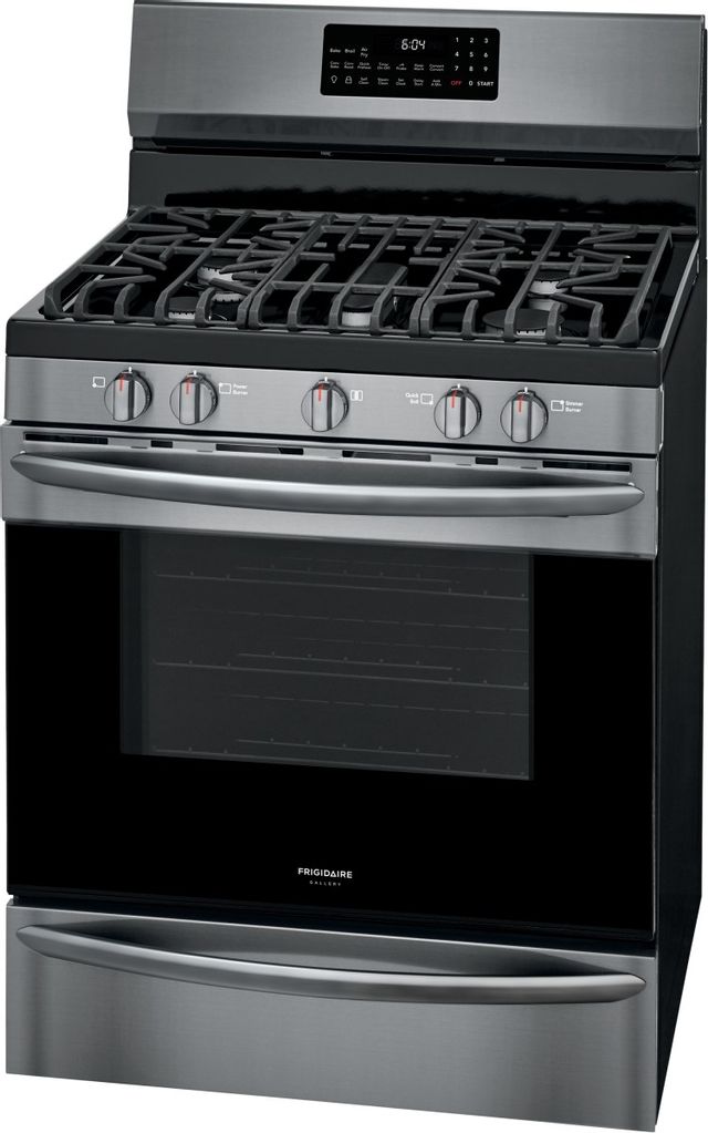 Frigidaire Gallery® 30" Black Stainless Steel Pro Style Gas Range with Air Fry 4
