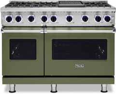 Viking® 7 Series 48" Cypress Green Pro Style Liquid Propane Range with 12" Reversible Griddle