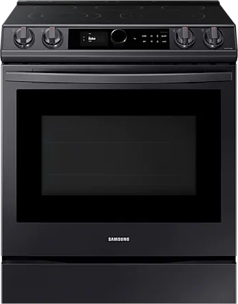 black stainless electric stove