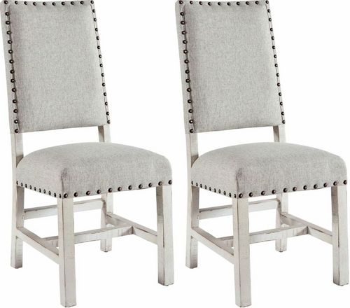 Elements International Condesa 2-Piece White Side Chair