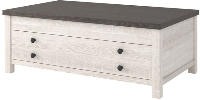 Signature Design by Ashley® Dorrinson Two-tone Rectangular Lift Top Coffee Table 2