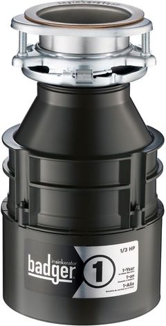 InSinkErator® Badger® 1 0.75 HP Continuous Feed Black Garbage Disposal