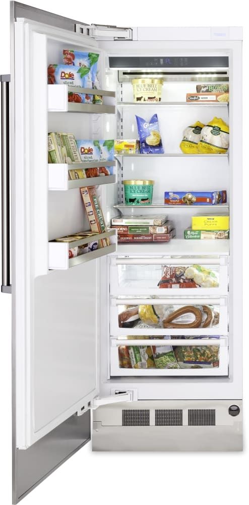 Viking® 7 Series 16.1 Cu. Ft. Blackforest Green Fully Integrated Left Hinge All Freezer with 5/7 Series Panel 2