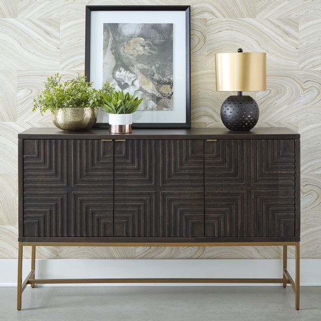 Signature Design by Ashley® Elinmore Brown/Gold Finish Accent Cabinet 3