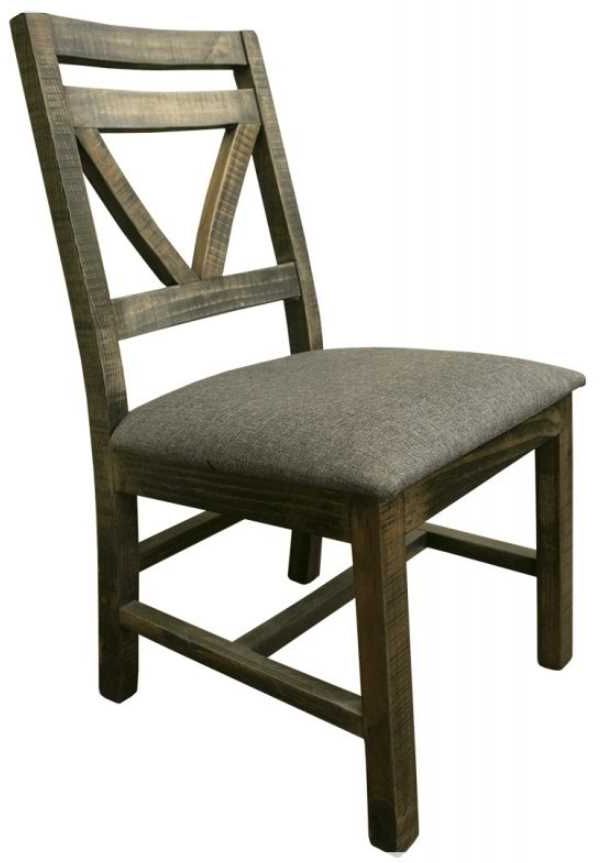 International Furniture Direct Loft Brown 2-Piece Brown/Gray Side Chair Set