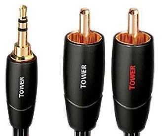 AudioQuest® Tower 3.5mm To RCA Interconnect Analog Audio Cable (8.0M/26'3") 1