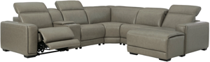 Signature Design by Ashley® Correze 6-Piece Gray Right-Arm Facing Power Reclining Sectional with Chaise