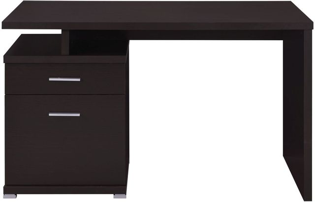Coaster® Irving Cappuccino 2-Drawer Office Desk With Cabinet 2