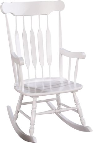 Coaster® Gina White Windsor Back Rocking Chair