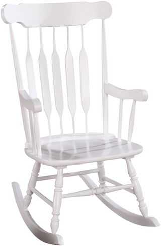 Coaster® White Windsor Back Rocking Chair