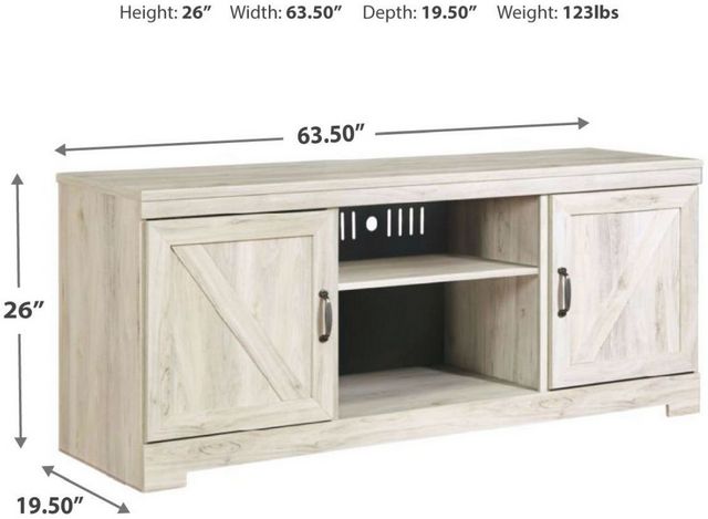 Signature Design by Ashley® Bellaby Whitewash 63" TV Stand-2