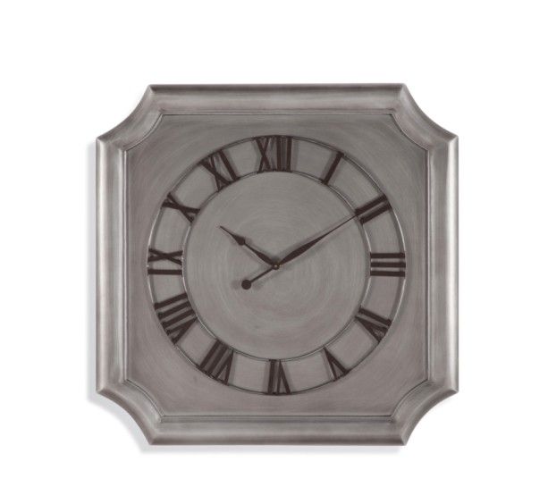 Bassett Mirror Westminster Antique Pewter Clock-0