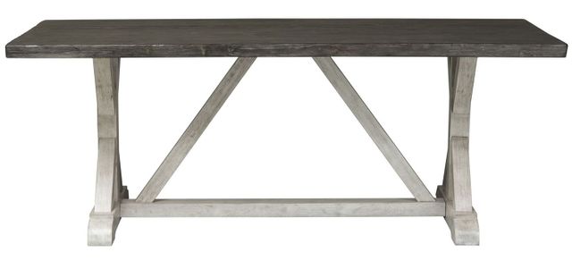 Liberty Furniture Willowrun 5-Piece Weathered Gray Trestle Table Set-1