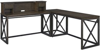 homestyles® Xcel Brown Desk with Hutch