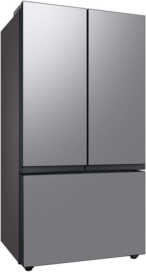 Samsung Bespoke 24 Cu. Ft. Stainless Steel Counter Depth 3-Door French Door Refrigerator with Beverage Center™ 1