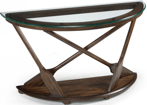Magnussen Home® Beaufort Dark Oak/Glass Demi Sofa Table