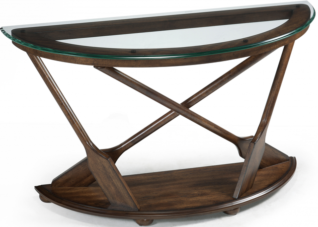 Magnussen Home® Beaufort Dark Oak/Glass Demi Sofa Table-0