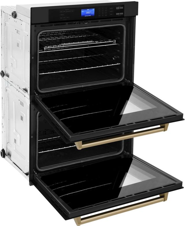ZLINE Autograph Edition 30" Black Stainless Steel Double Electric Wall Oven  4