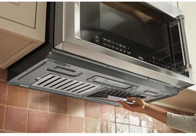 KitchenAid® 1.9 Cu. Ft. PrintShield™ Black Stainless Steel Over The Range Microwave 8