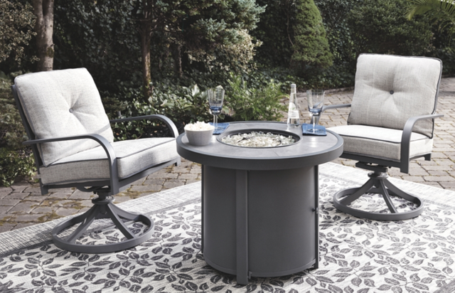 Signature Design by Ashley® Donnalee Bay Dark Gray Round Fire Pit Table 5