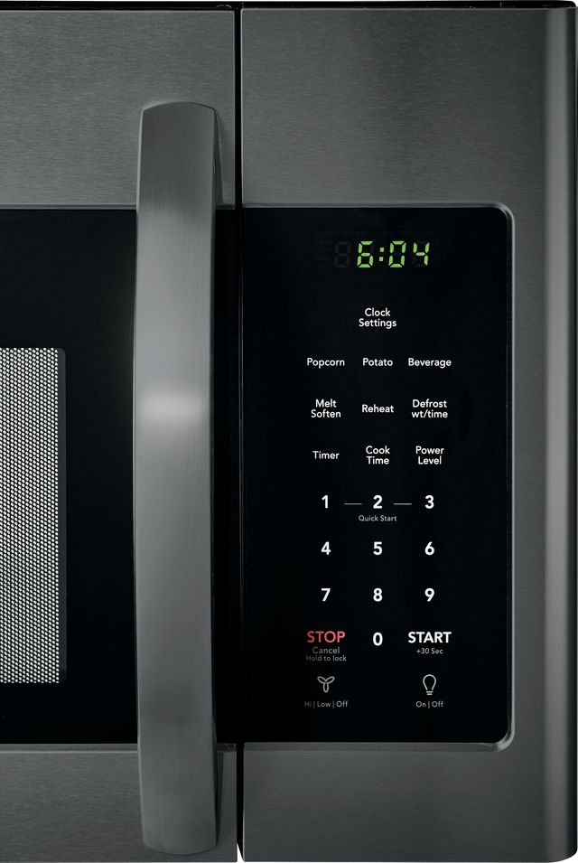 Frigidaire® 1.6 Cu. Ft. Black Stainless Steel Over The Range Microwave 7