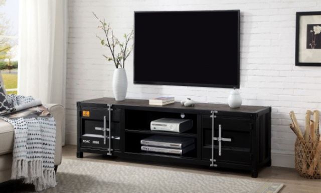 Furniture of America® Decargi Distressed Dark Oak TV Stand