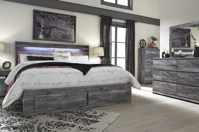 Signature Design by Ashley® Baystorm Gray Queen Platform Bed with 2 Storage Drawers 13
