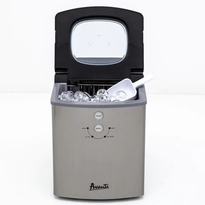 Avanti® 8" 25 lb. Stainless Steel Portable Countertop Ice Maker