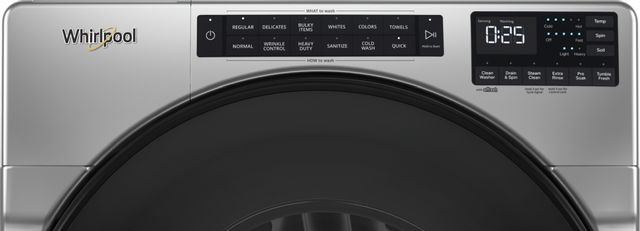 Whirlpool® 5.8 Cu. Ft. Chrome Shadow Front Load Washer 5