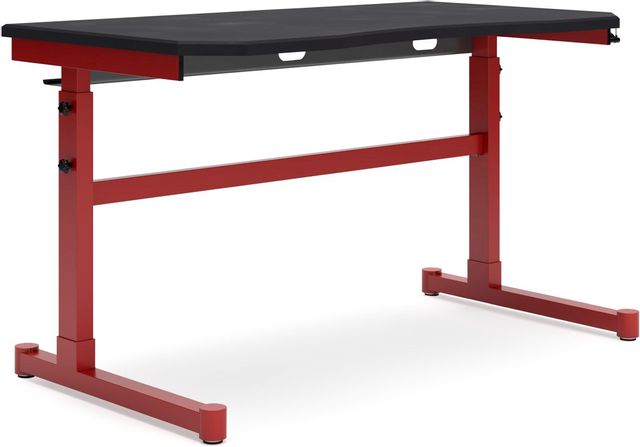 Signature Design by Ashley® Lynxtyn Red/Black Adjustable Height Home Office Desk-0
