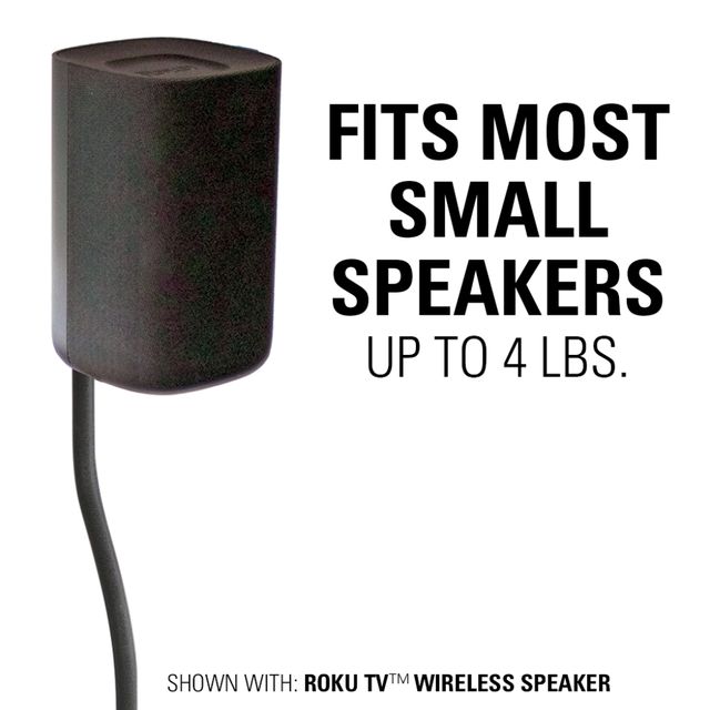 Sanus® Black Adjustable Height Speaker Stands 4