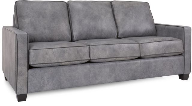 Decor-Rest® Furniture LTD 3855 Gray Leather Sofa 0