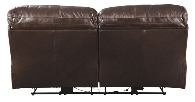 Signature Design by Ashley® Hallstrung Chocolate 2 Seat Reclining Power Sofa 1