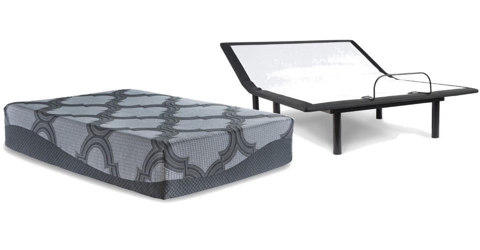 Sierra Sleep® By Ashley® 2-Piece 12" Hybrid And Adjustable Base Queen ...