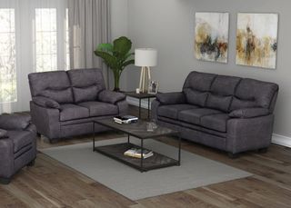 Coaster® Meagan 2-Piece Charcoal Living Room Set