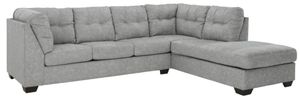 Benchcraft® Falkirk 2-Piece Steel Gray Left-Arm Facing Sectional with Chaise