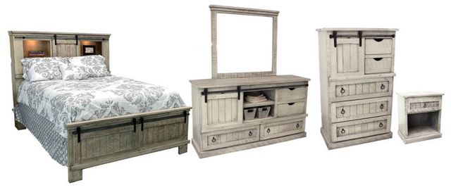 American Heartland Manufacturing Rustic Winsome 5-Piece Queen Bedroom Set