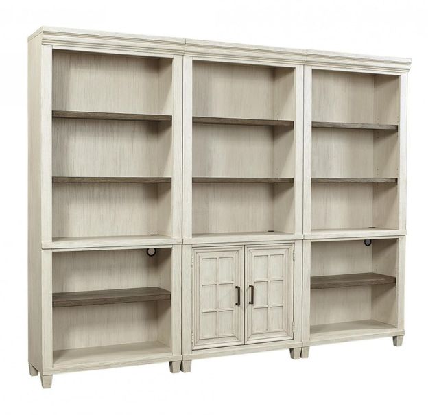 Aspenhome® Caraway Aged Ivory Bookcase Wall-0