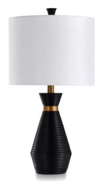 Stylecraft Poly Black/Brown/White Table Lamp-0