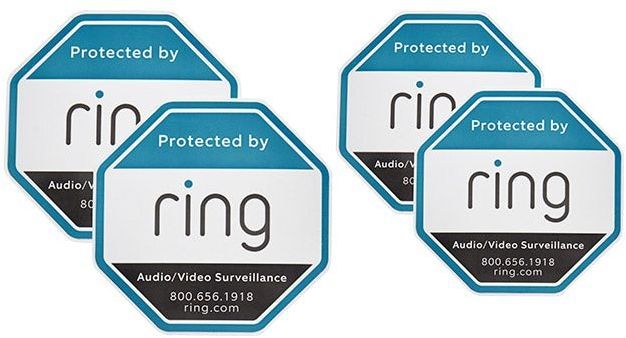 ring 4 Pack Window Security Stickers